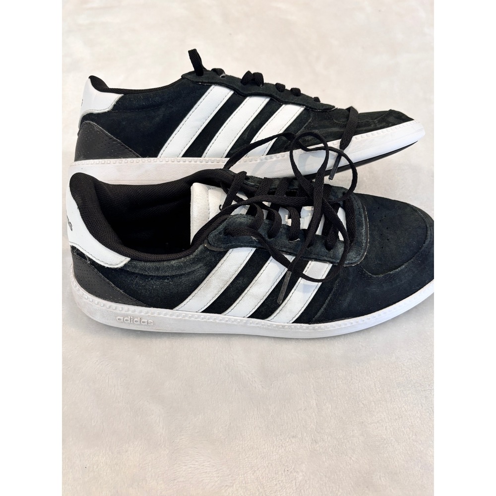 Adidas VL Court 3.0 Suede Sneakers Mens 7.5 Black White Low Top IH5466